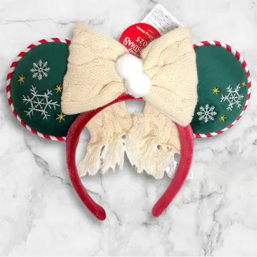 디즈니 크리스마스 머리띠 2025 그린 니트