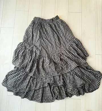 margot 깅엄 체크 스커트