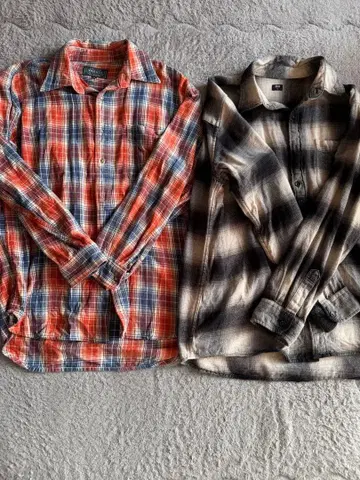 플란넬 셔츠 2세트 M/XL