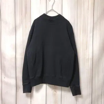 [ 유니클로 U ] 크루넥 맨투맨 여성용 긴팔 블랙 하이넥