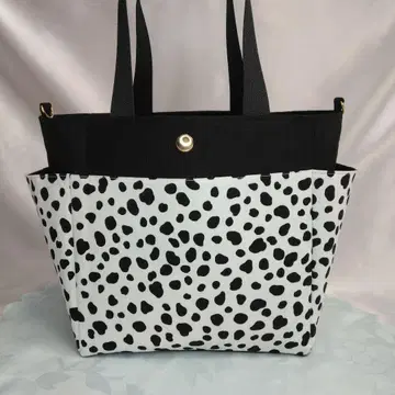 토트 핸드메이드 사이드 포켓 포함 토트백 달마시안 패턴