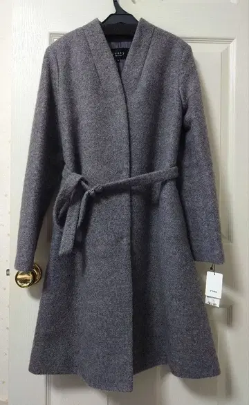 ketty 노카라 롱 코트 허리 벨트 포함 사이즈 2 미사용