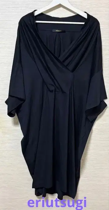 [ eriutsugi ] 에리우츠기 KIMONO풍 네이비 원피스 튜닉