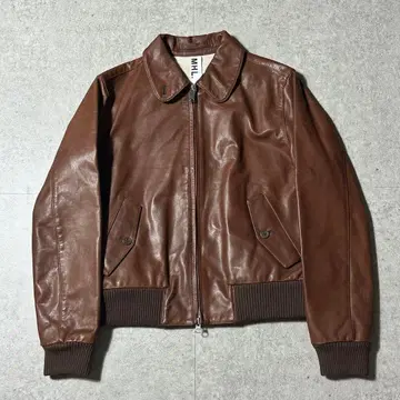 MHL 가죽 자켓 브라운 더블 지퍼 1