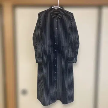 Sunny Clouds 스트라이프 긴팔 셔츠 원피스