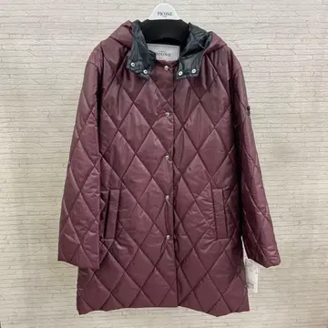 PICONE 버건디 퀼팅 코트