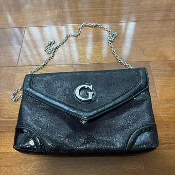 블랙 G 로고 숄더백