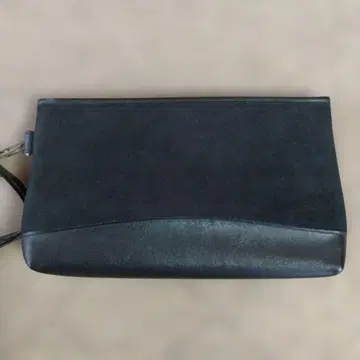 블랙 스웨이드 가죽 클러치백