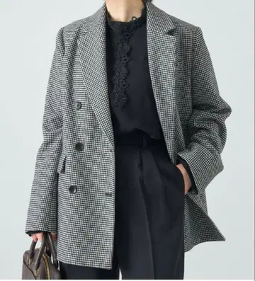 IENA 하운드투스 체크 W 브레스 자켓