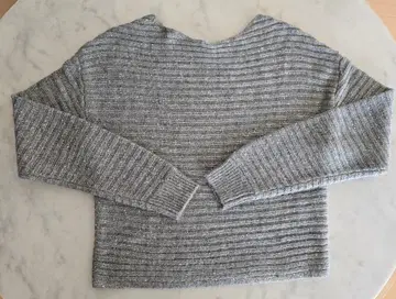 그레이 스팽글 반짝이 니트 스웨터 긴팔