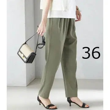 SHIPS 쉽스 트리아세테이트 드로스트 테이퍼드 팬츠 올리브 36