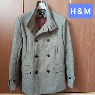 H&M 남성용 울 코트 자켓 피 코트 S