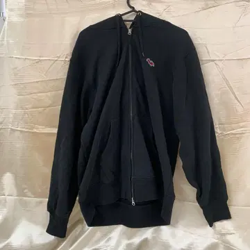 쿠츠하 x EDWIN 더블 지퍼 후드티 블랙 L 사이즈