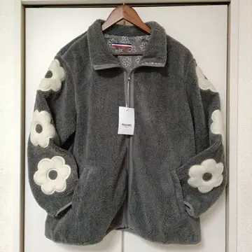 PRISON'S 소매 플라워 패치 따뜻한 보아 블루종 LL