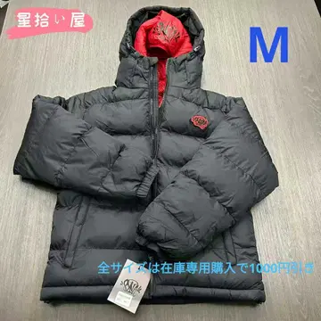 새상품 Synaworld 다운 자켓 후드 부착 블랙 M