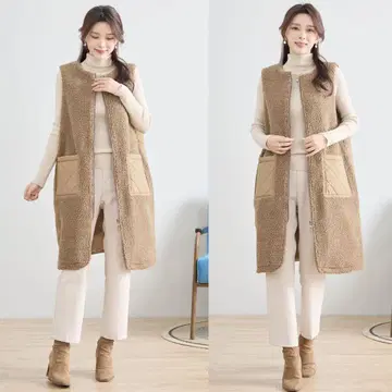 보아 베스트 퀼팅 브라운 미사용 새상품 베스트 지레