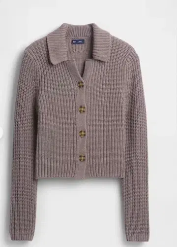 [새상품] 카라 부착 크롭 니트 가디건 M