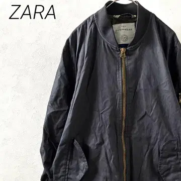ZARA MA-1 봄버 자켓 데님 소재 포켓 부착 심플