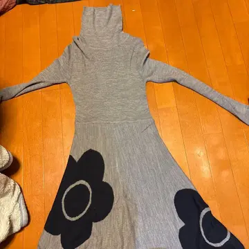 MARY QUANT 플라워 프린트 니트 원피스