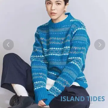 페어아일 니트 풀오버 울 100% 영국제