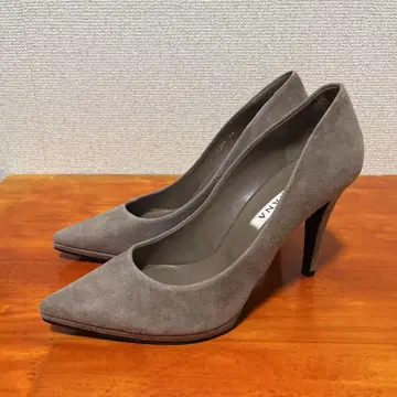 새상품급 다이애나 스웨이드 펌프스 그레이지 24cm 스틸레토