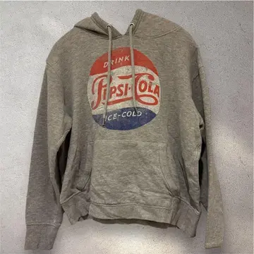 펩시 로고 그레이 후드티 사이즈 M