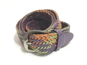 에트로 ETRO 벨트 천연 가죽 뜨개질 멀티 컬러 여성용 이탈리아제