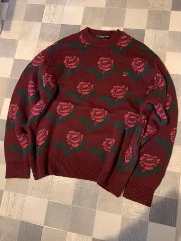 XL 사이즈 Diaspora 니트 스웨터 Burgundy 버건디