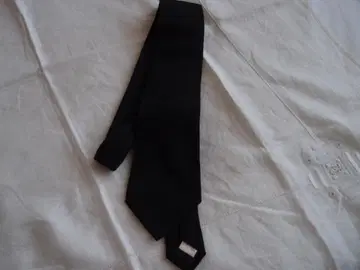 GAULTIER OBJET 고티에 넥타이 블랙 실크 50% 울 50%