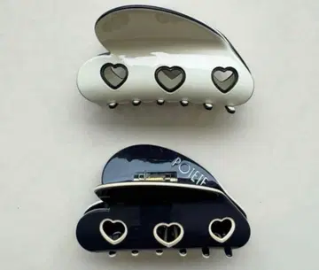 2색 세트 포테테 헤어 클립 3heartclip 세트