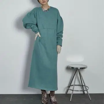 THE YOn 코르셋 디자인 맨투맨 원피스 블루