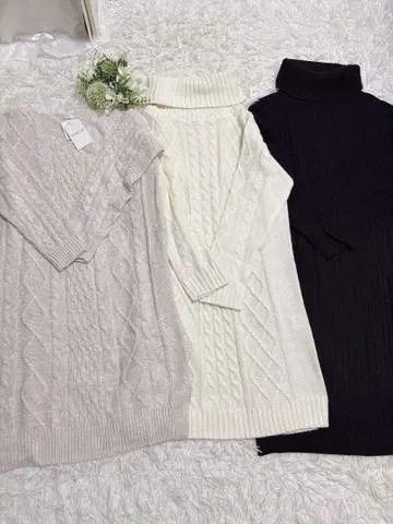 새상품급 허니즈 니트 원피스 3종 세트 M 사이즈