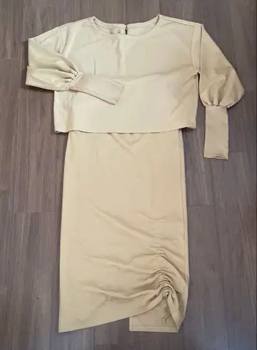 38 사이즈 스커트 셋업 베이지 타이트 스커트 롱 스커트