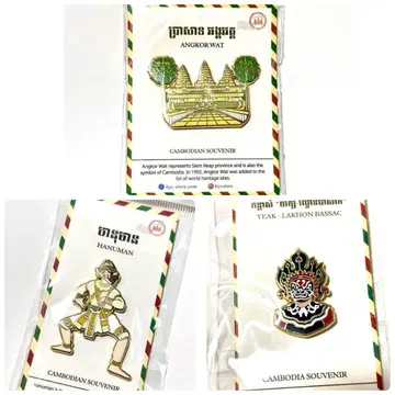 오사카 간사이 엑스포 2025년 캄보디아관 파빌리온 핀 배지 세트 초레어