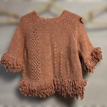 프린지 니트 스웨터