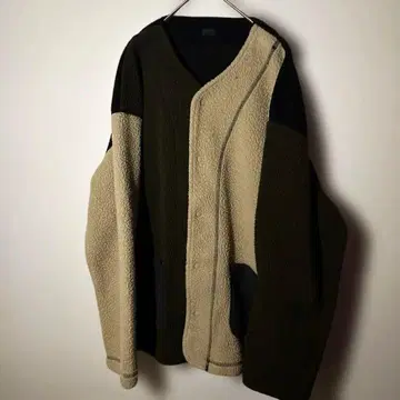 플리스 가디건 브라운 계열 올리브 베이지 보아 L 사이즈 새상품급