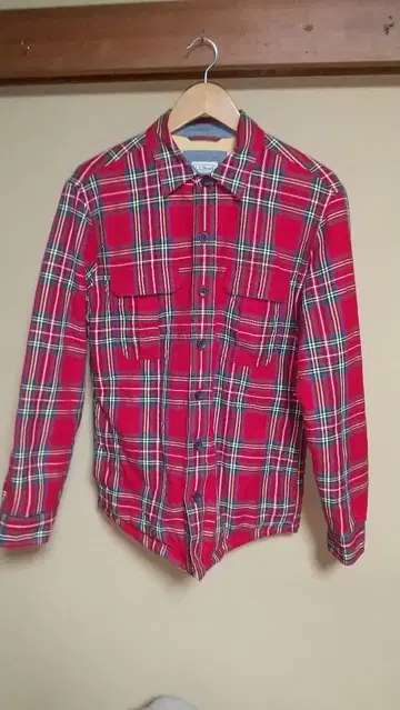 L.L.Bean 빨간색 체크 플란넬 셔츠