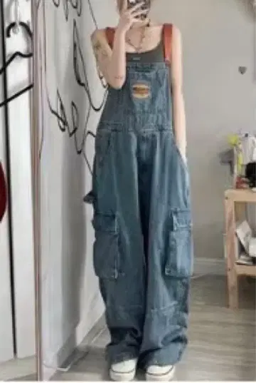 블루 데님 오버롤