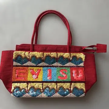 에비수 돈나 비즈&스팽글 미니백 레드 빨간색