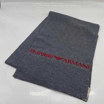KO3543 엠포리오 아르마니 니트 머플러 그레이 로고