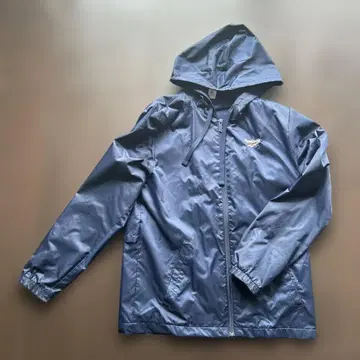 네이비 후드 부착 나일론 자켓