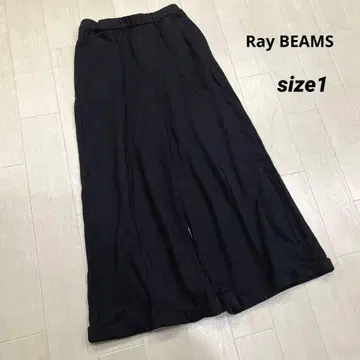 레이빔즈 와이드 팬츠 맨투맨 팬츠 블랙