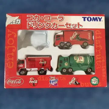 토미카 코카콜라 드링크 카 세트 외부 박스 파손 있음 1대 빠짐