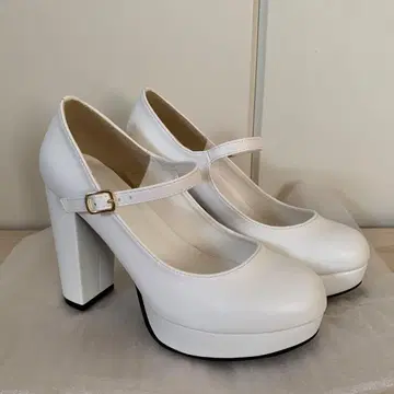 유메텐보 스테디셀러 스트랩 힐 23cm 화이트