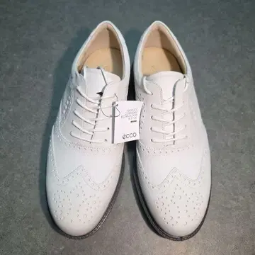 미사용! ecco 에코 Tour Hybrid Wingtip 골프화 화이트