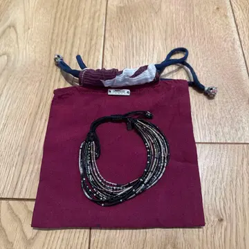 CHAN LUU 블랙 & 실버 멀티랩 팔찌