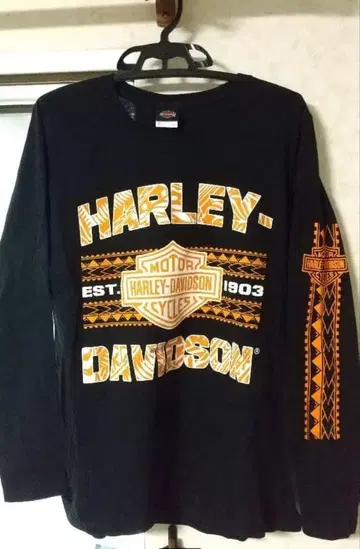 Harley-Davidson T셔츠 M 블랙 롱티