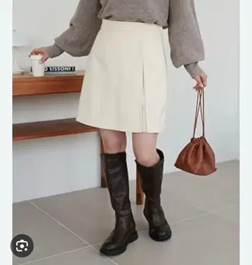 새상품급 Discoat DCZ1032202A0001 레이어드 치마바지