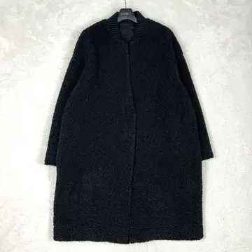 새상품급 더마 컬렉션 노카라 보아 롱 코트 리브 칼라 현행 울