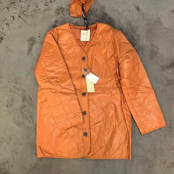 스튜디오 클립 새상품 레오파드 퀼트 자켓 짙은 오렌지